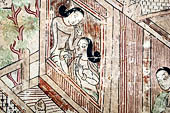 Bagan Myanmar. Paintings of the circumambulatory corridor of the Sulamani temple. 